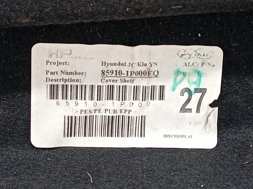 Ripiano Copertura VANO Bagagli 85910-1P000EQ Hyundai IX20 2011