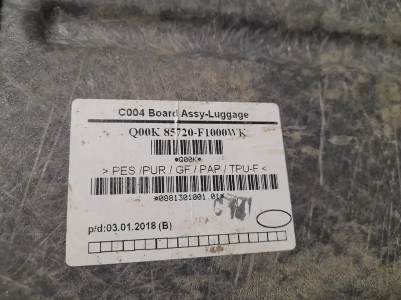 Ripiano Copertura VANO Bagagli 85720F1000WK Kia Sportage IV 2016