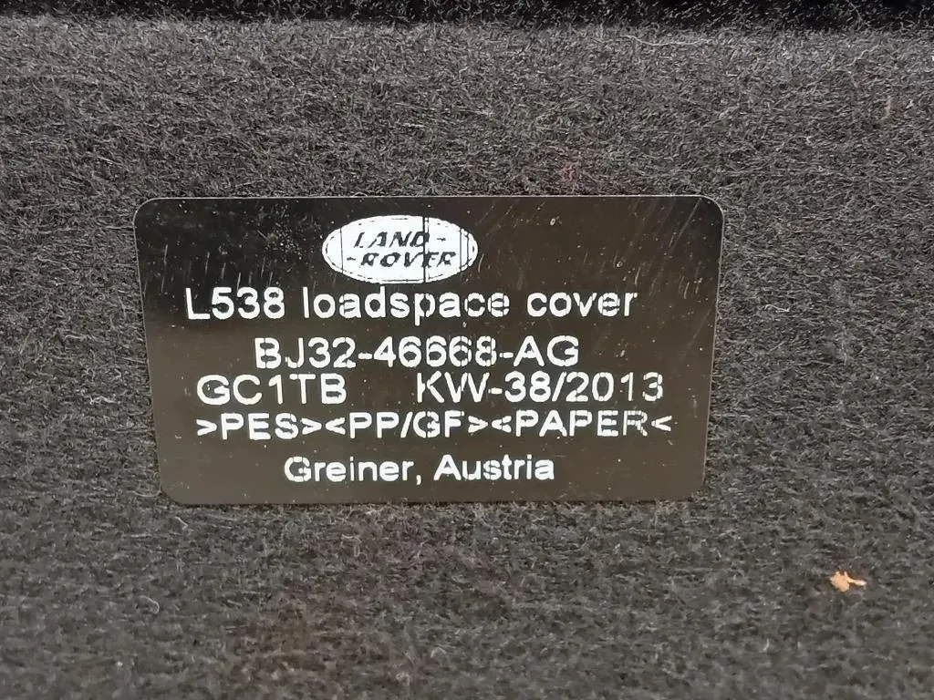 Ripiano Copertura VANO Bagagli BJ32-46668-AG Land Rover Range Rover Evoque I 2011