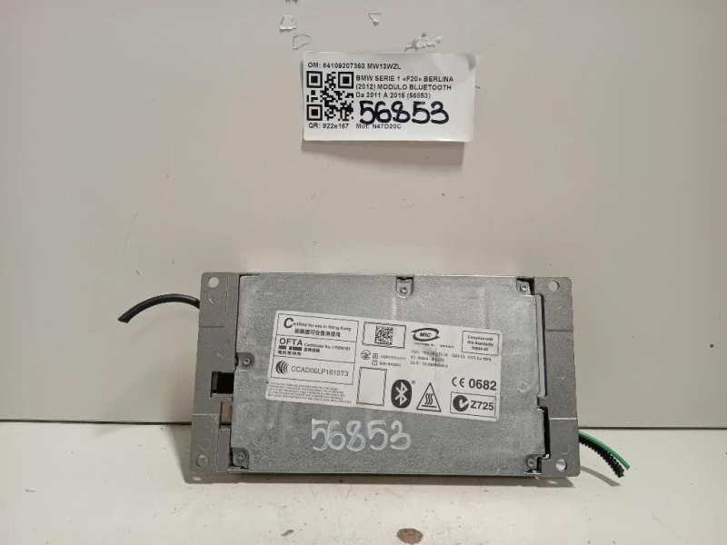Modulo Bluetooth 84109207360 Bmw Serie 1 F20 Berlina 2012