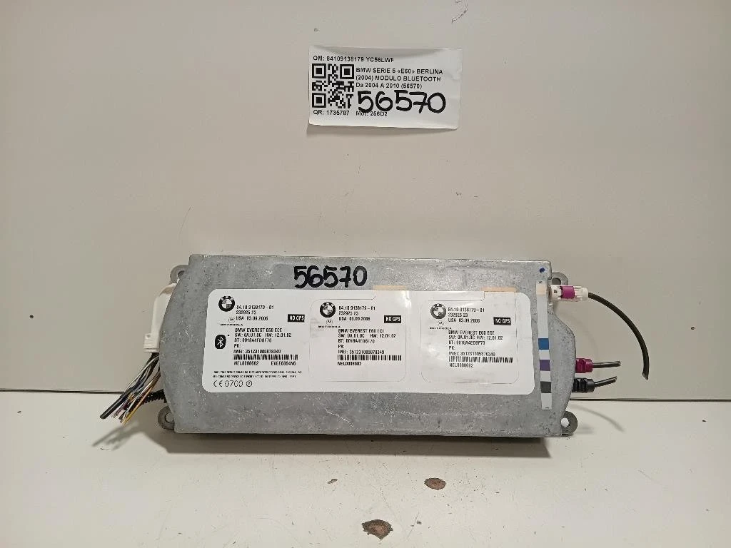 Modulo Bluetooth 84109138179 Bmw Serie 5 E60 Berlina 2004