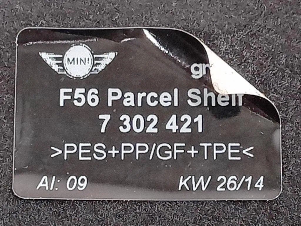 Ripiano Copertura VANO Bagagli 7302421 Mini MINI Cooper F56 2014