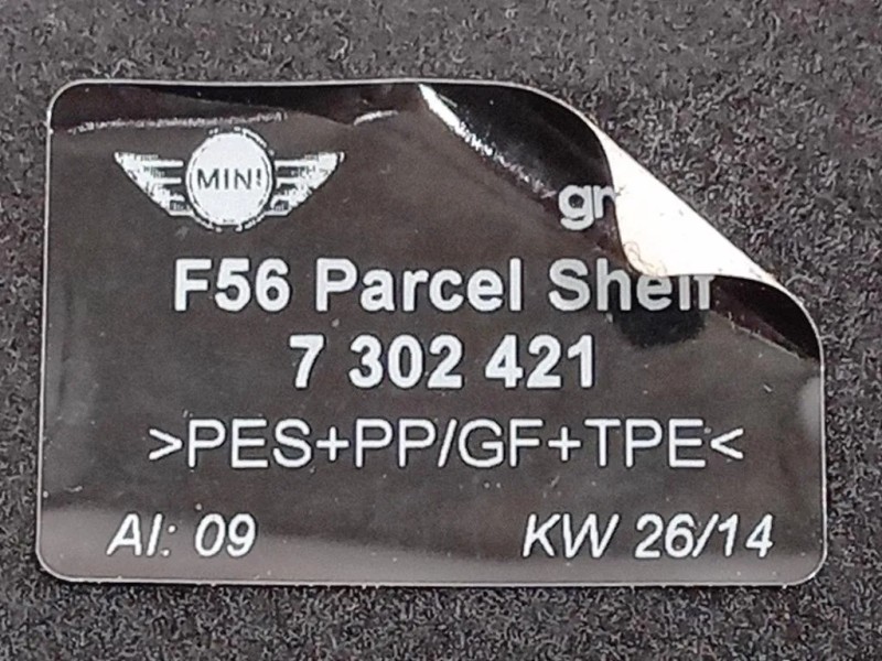 Ripiano Copertura VANO Bagagli 7302421 Mini MINI Cooper F56 2014