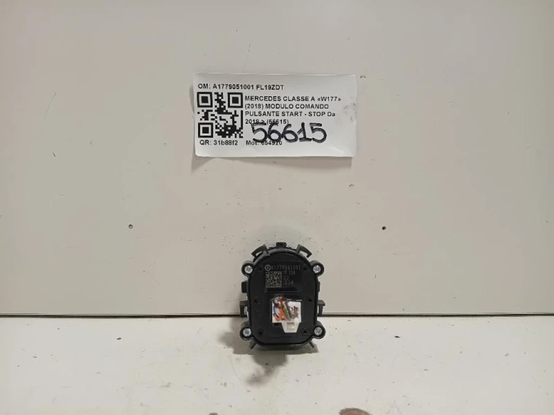 Modulo Comando Pulsante Start - STOP A1779051001 Mercedes Classe A W177 2018