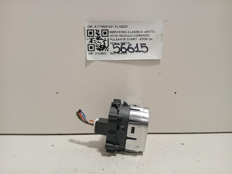 Modulo Comando Pulsante Start - STOP A1779051001 Mercedes Classe A W177 2018