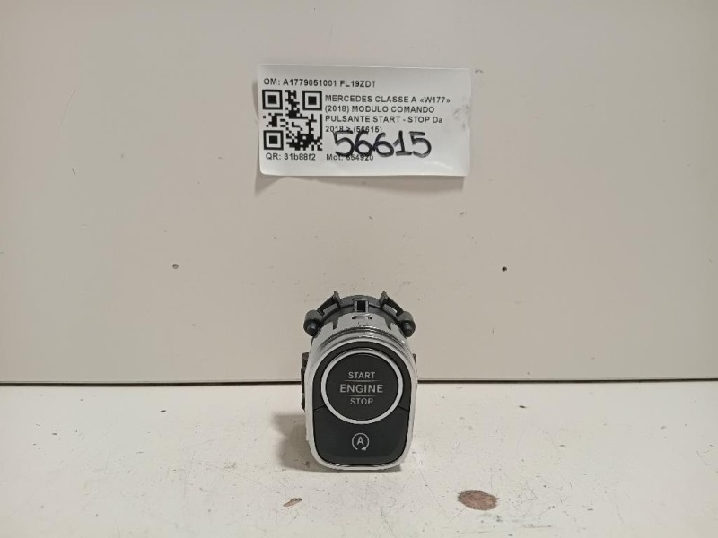 Modulo Comando Pulsante Start - STOP A1779051001 Mercedes Classe A W177 2018