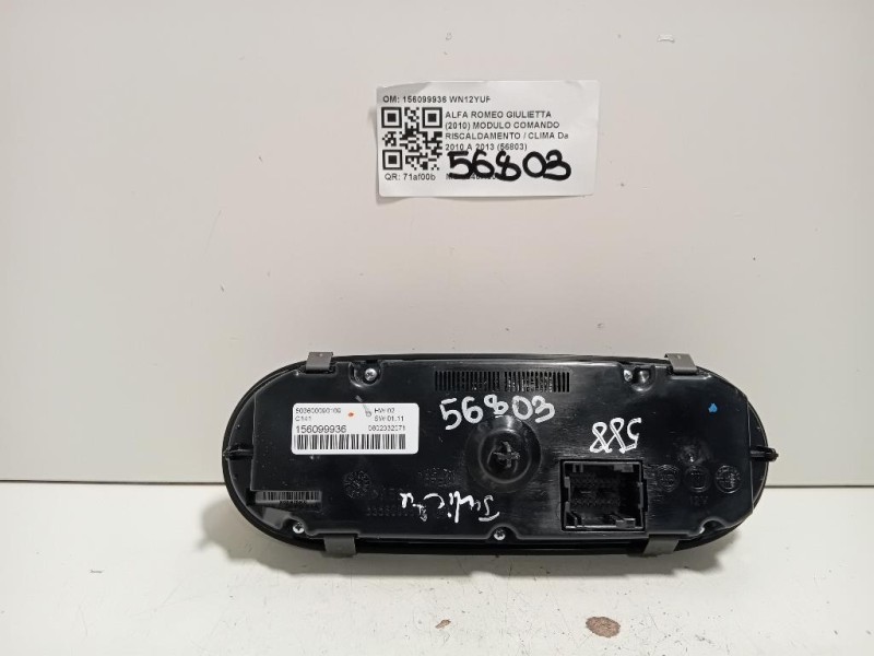 Modulo Comando Riscaldamento Clima 156099936 Alfa Romeo Giulietta 2010