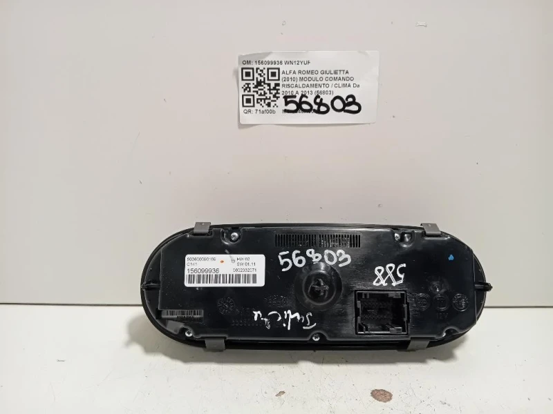 Modulo Comando Riscaldamento Clima 156099936 Alfa Romeo Giulietta 2010