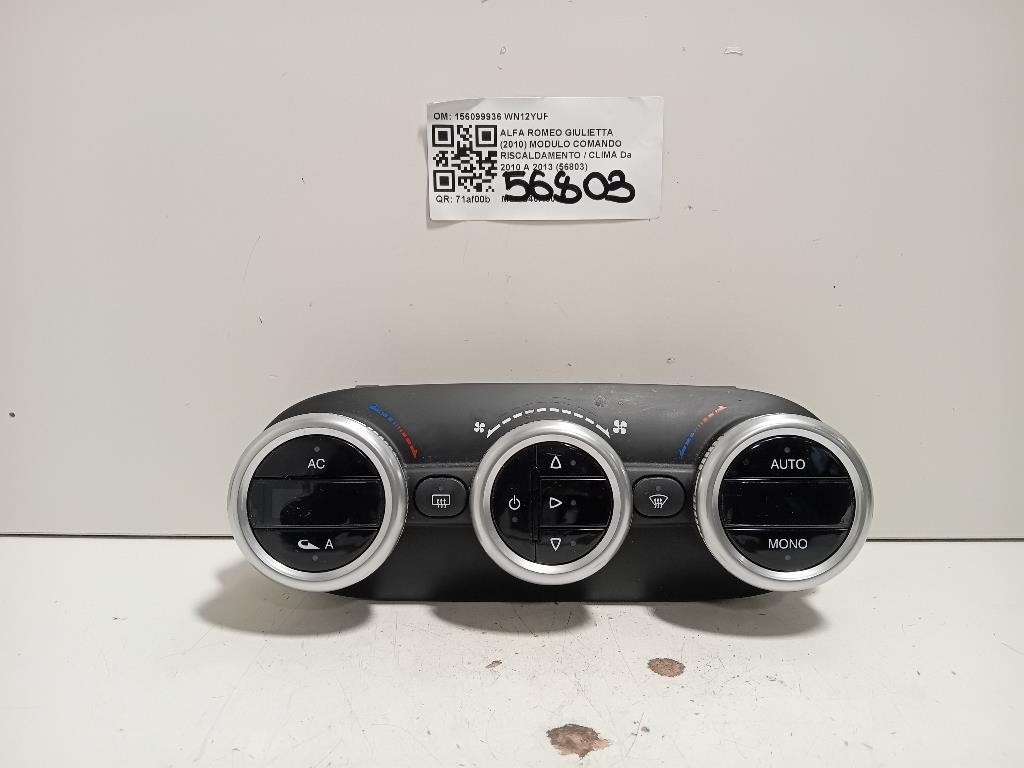 Modulo Comando Riscaldamento Clima 156099936 Alfa Romeo Giulietta 2010