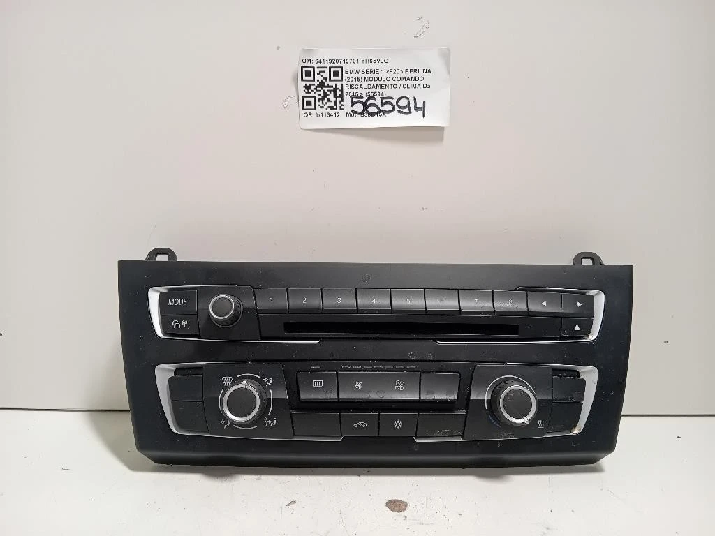Modulo Comando Riscaldamento Clima 6411920719701 Bmw Serie 1 F20 Berlina 2015