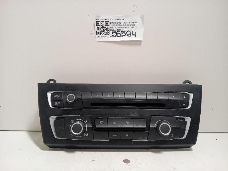 Modulo Comando Riscaldamento Clima 6411920719701 Bmw Serie 1 F20 Berlina 2015