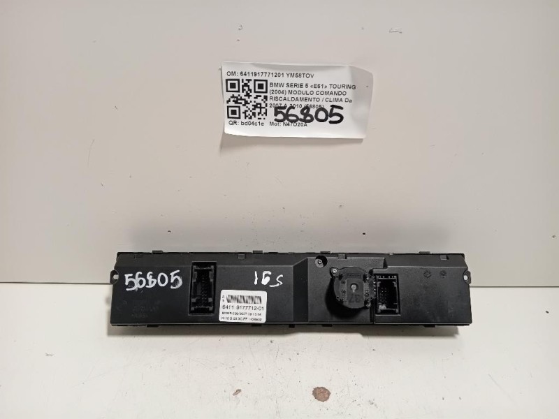 Modulo Comando Riscaldamento Clima 6411917771201 Bmw Serie 5 E61 Touring 2004