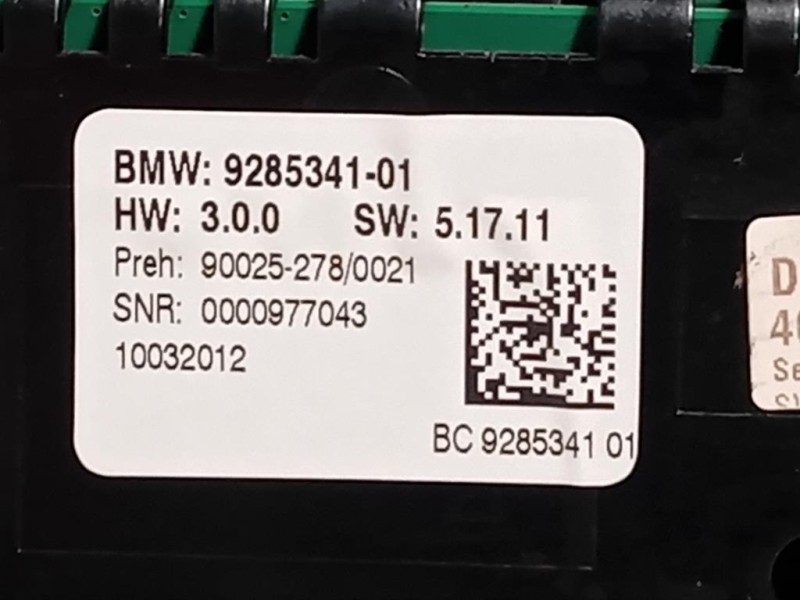 Modulo Comando Riscaldamento Clima 928534101 Bmw Serie 5 F10 Berlina 2012