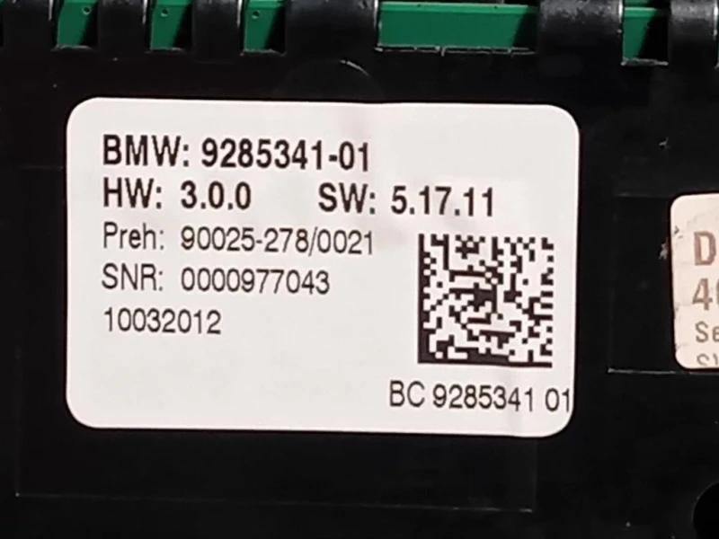 Modulo Comando Riscaldamento Clima 928534101 Bmw Serie 5 F10 Berlina 2012