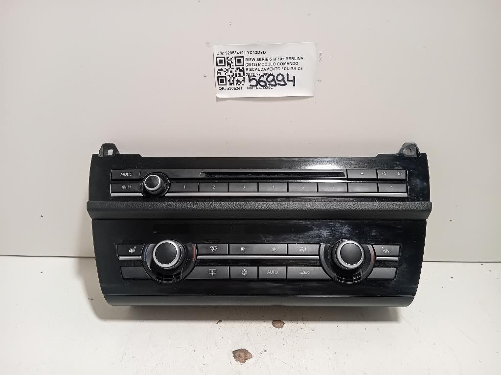 Modulo Comando Riscaldamento Clima 928534101 Bmw Serie 5 F10 Berlina 2012