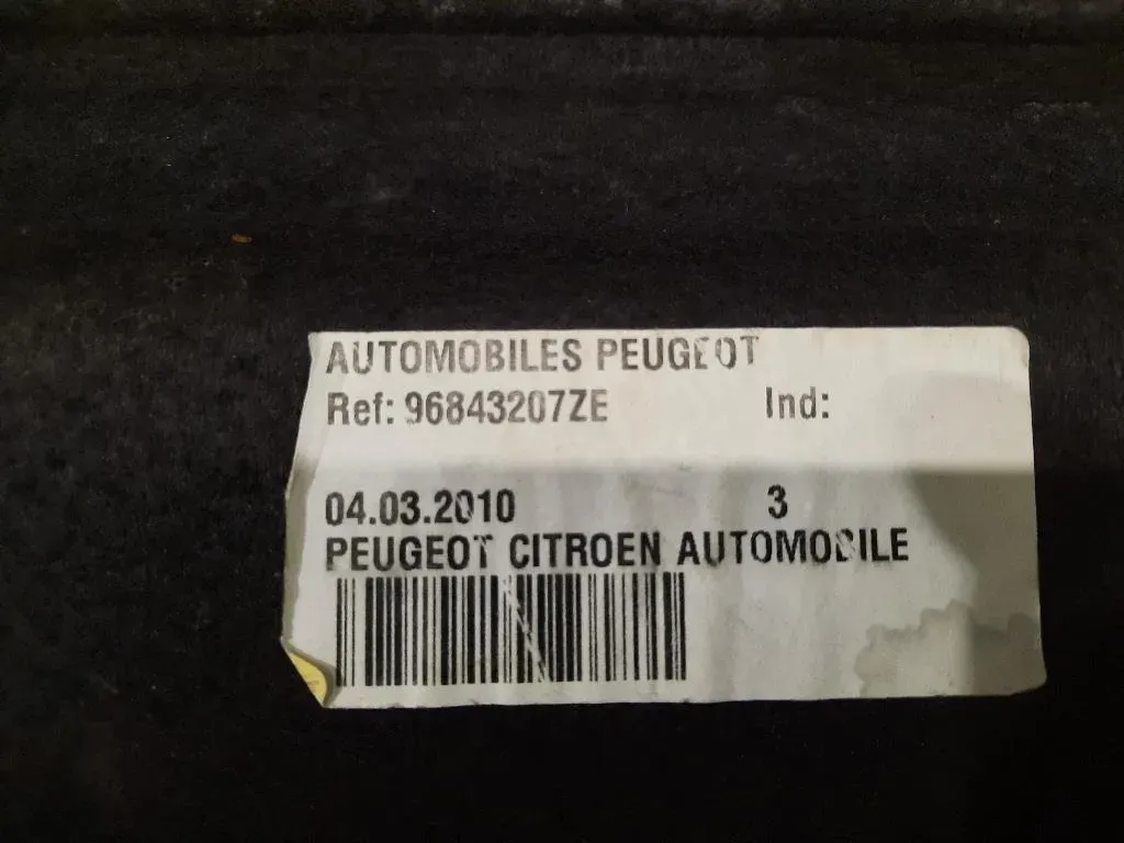 Ripiano Copertura VANO Bagagli 96843207ZE Peugeot 3008 I 2009