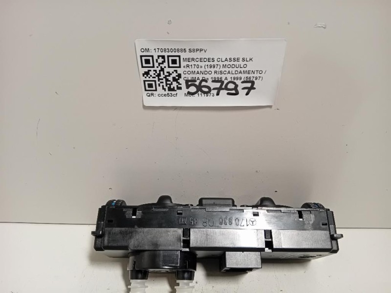 Modulo Comando Riscaldamento Clima 1708300885 Mercedes Classe SLK R170 1997