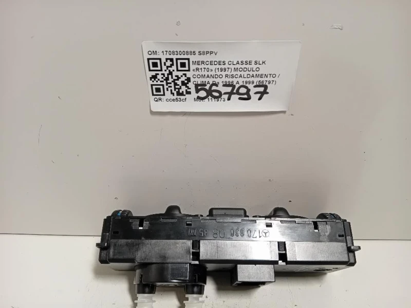 Modulo Comando Riscaldamento Clima 1708300885 Mercedes Classe SLK R170 1997