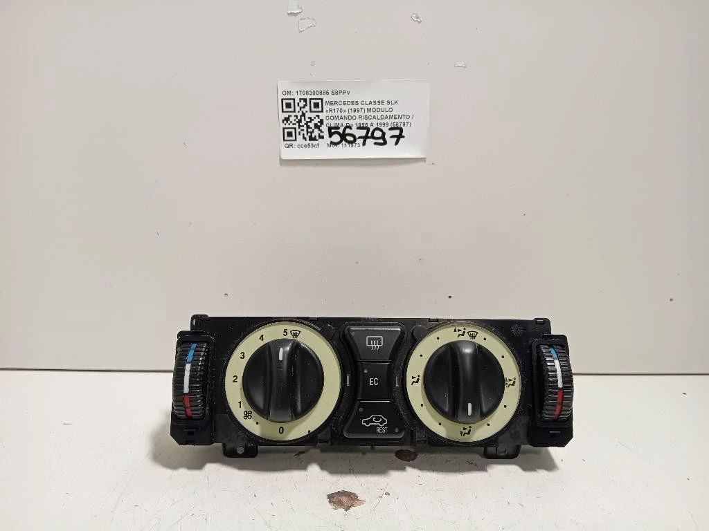 Modulo Comando Riscaldamento Clima 1708300885 Mercedes Classe SLK R170 1997