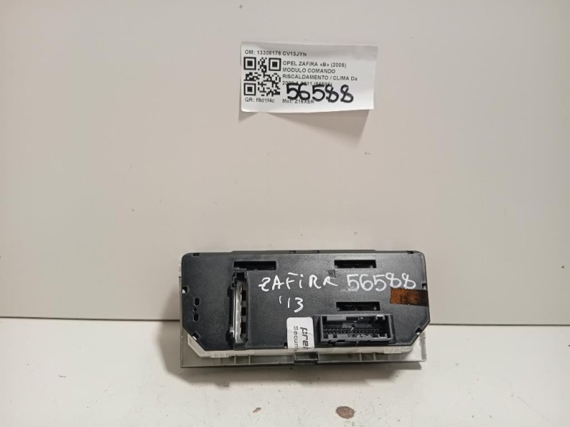 Modulo Comando Riscaldamento Clima 13308176 Opel Zafira B 2005