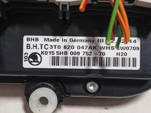 Modulo Comando Riscaldamento Clima 3T0 820 047AK WHS SW0709 Skoda Superb 3V3 2015