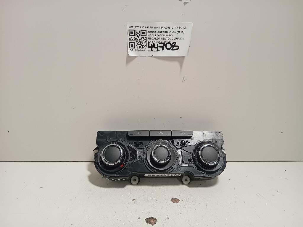 Modulo Comando Riscaldamento Clima 3T0 820 047AK WHS SW0709 Skoda Superb 3V3 2015