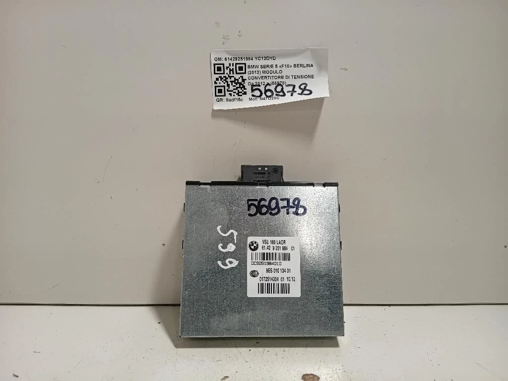 Modulo Convertitore DI Tensione 61429251984 Bmw Serie 5 F10 Berlina 2012