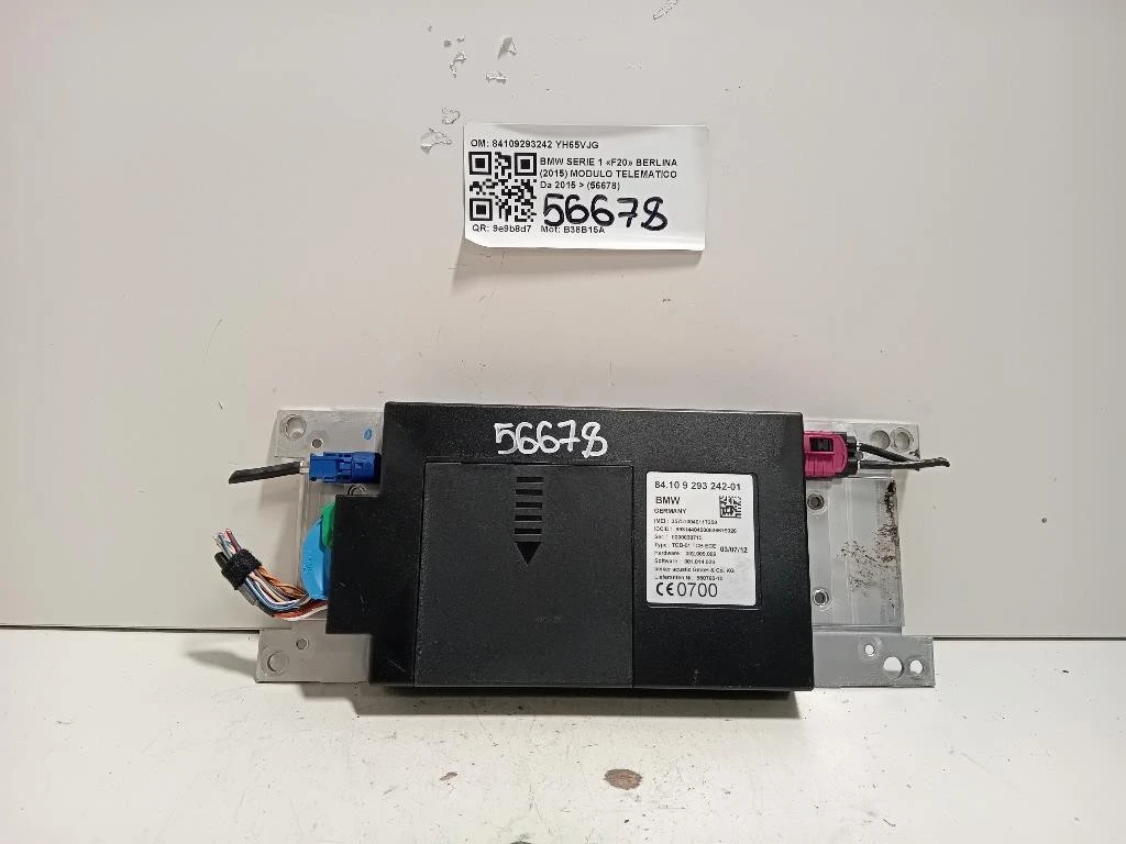 Modulo Telematico 84109293242 Bmw Serie 1 F20 Berlina 2015