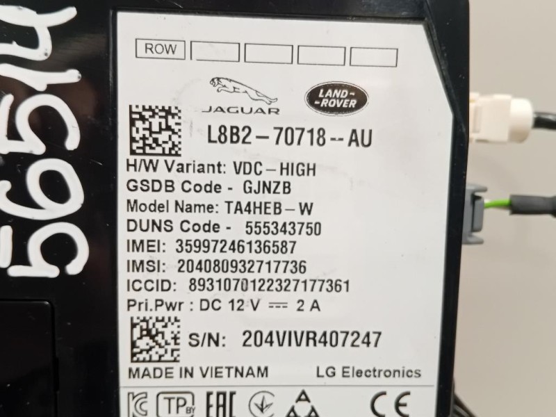 Modulo Telematico L8B2-70718-AU Jaguar F-pace 2020