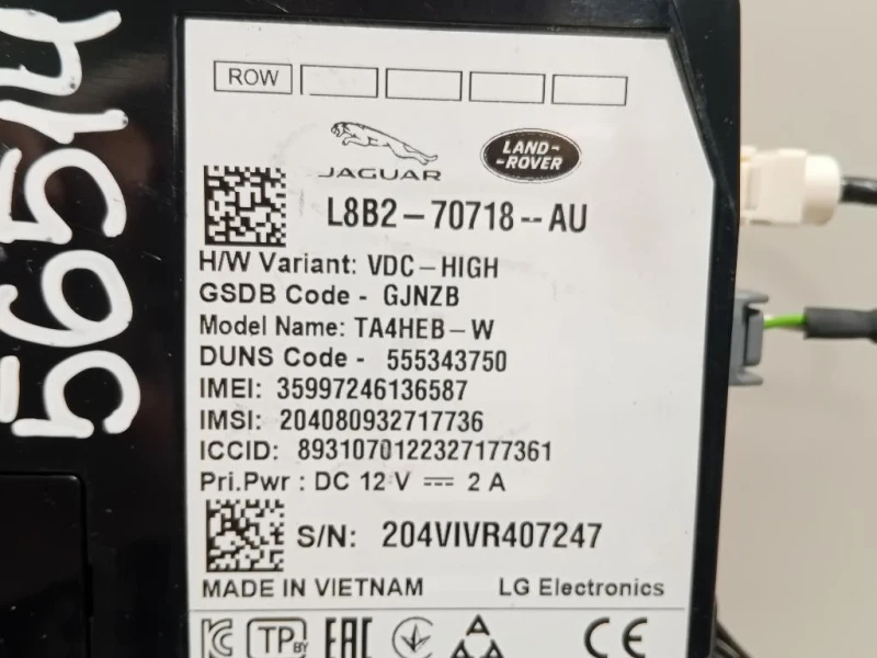 Modulo Telematico L8B2-70718-AU Jaguar F-pace 2020