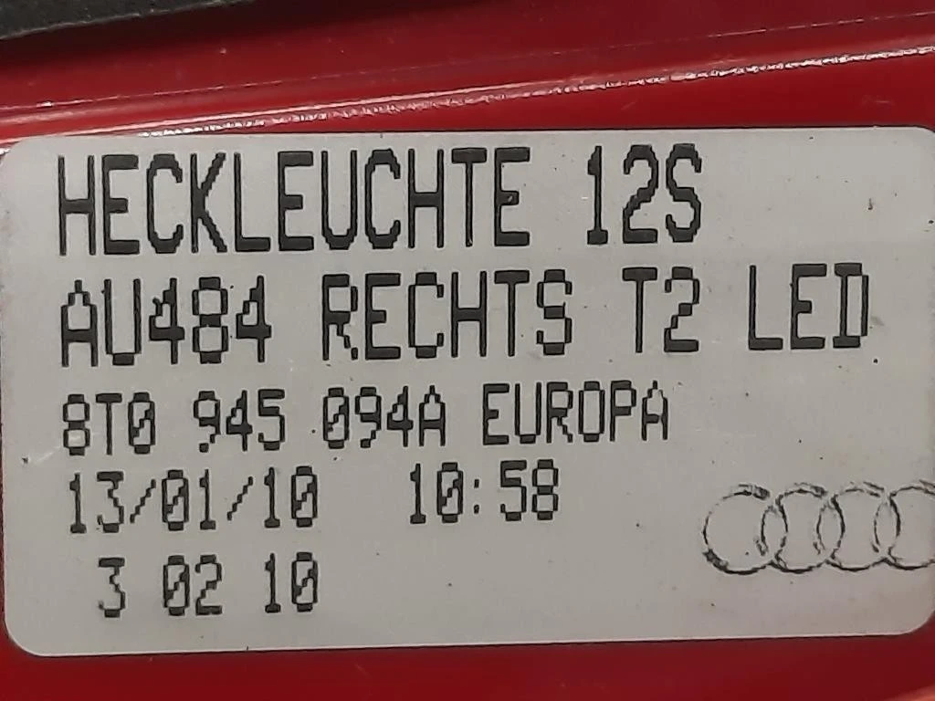 Fanale INT POST DX 8T0945094A Audi A5 8T3 2008