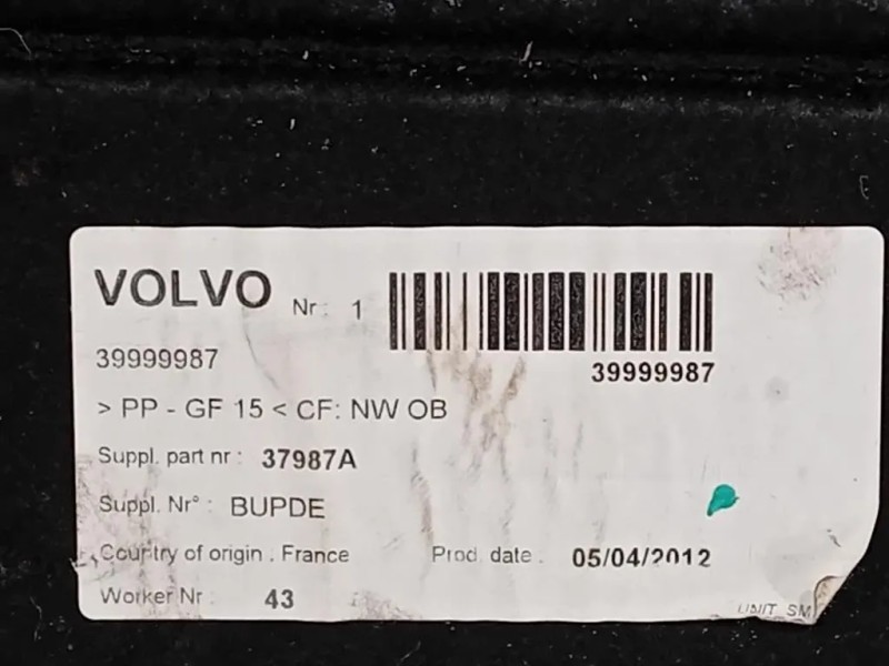 Ripiano Copertura VANO Bagagli 39999987 Volvo V50 2004