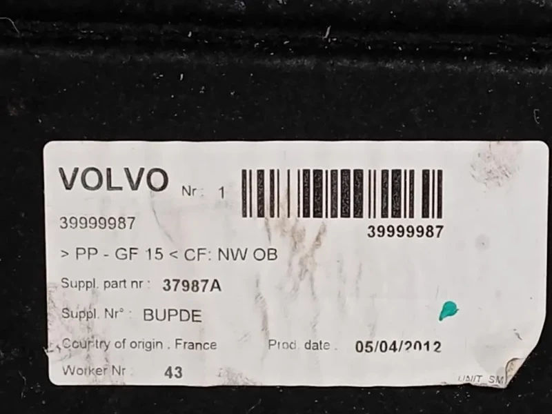 Ripiano Copertura VANO Bagagli 39999987 Volvo V50 2004