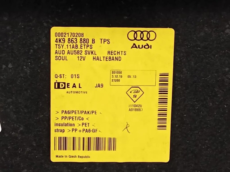 Rivestimento Bagagliaio Antint DX 4K9 863 880 D Audi A6 4a5c8 Avant 2018