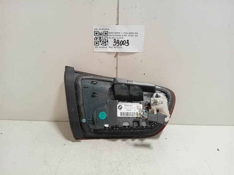 Fanale INT POST DX P03602000 Bmw Serie 1 F20 Berlina 2012