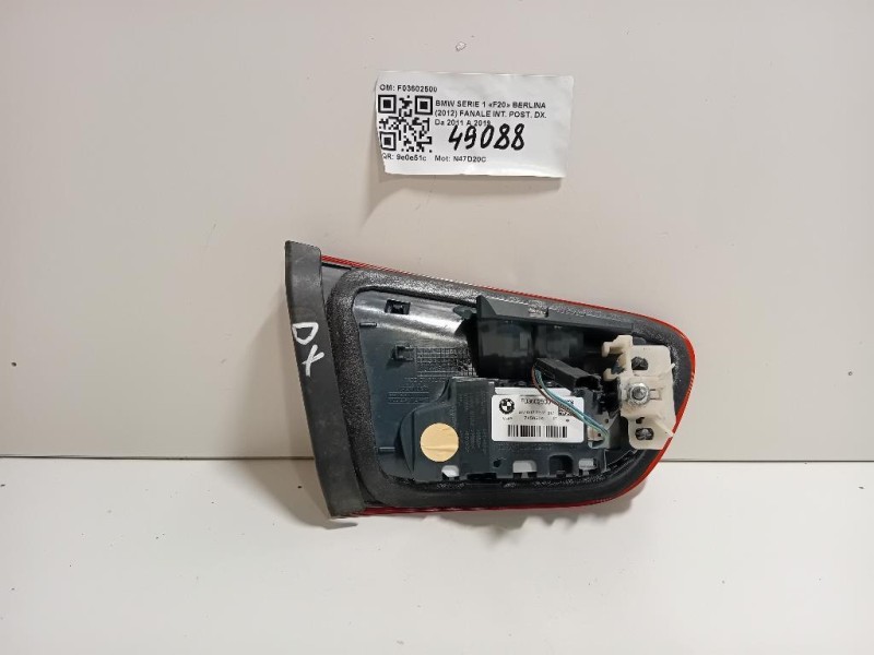 Fanale INT POST DX F03602500 Bmw Serie 1 F20 Berlina 2012