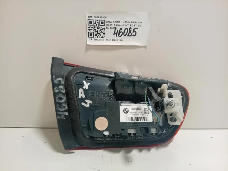 Fanale INT POST DX F03602000 Bmw Serie 1 F20 Berlina 2015
