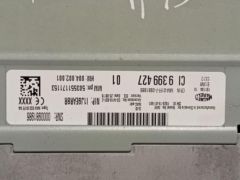 Navigatore Satellitare 9399427 Bmw Serie 1 F20 Berlina 2015