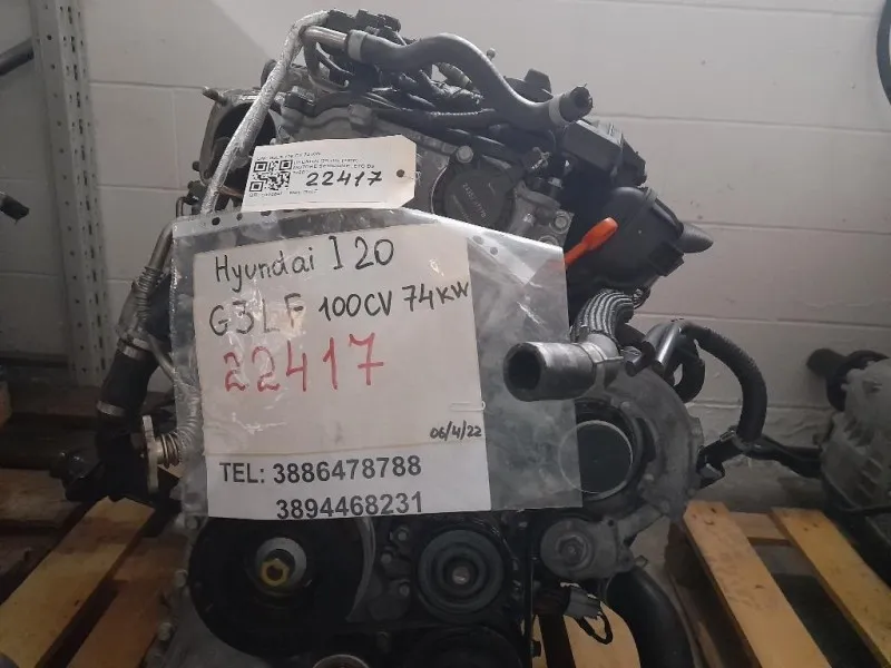 Motore Completo G3LF 100 CV 74 KW Hyundai I20 III 2020