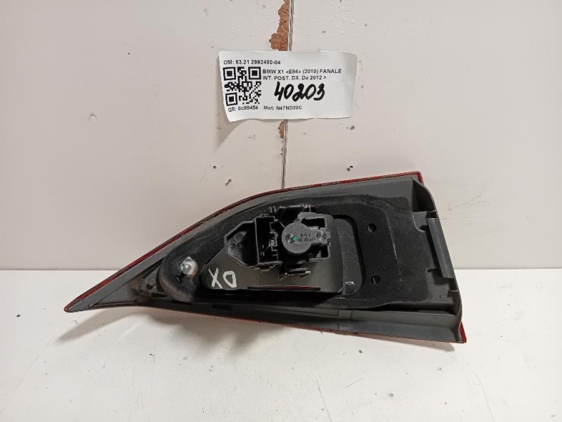 Fanale INT POST DX 6321 2992480-04 Bmw X1 E84 2010