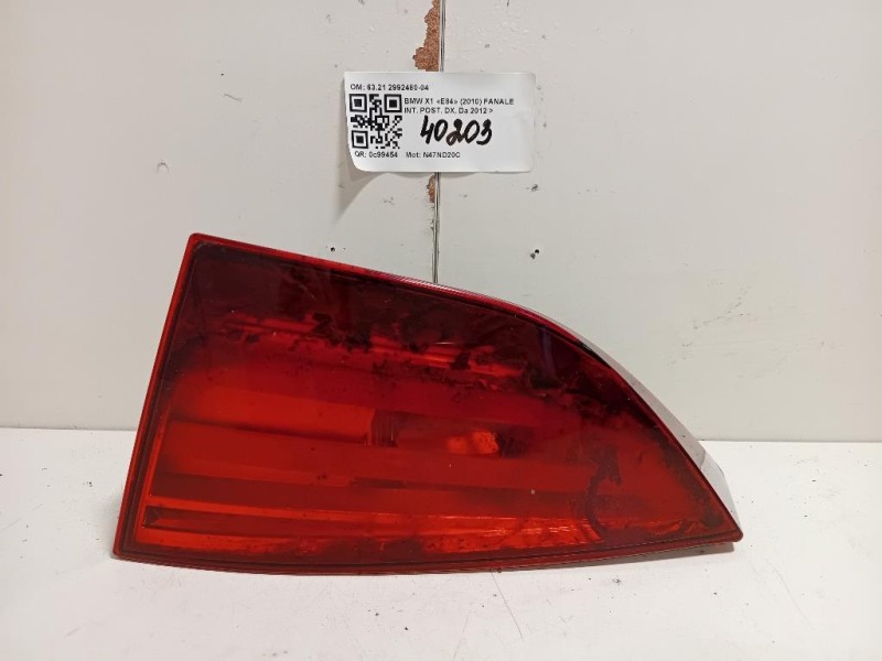 Fanale INT POST DX 6321 2992480-04 Bmw X1 E84 2010