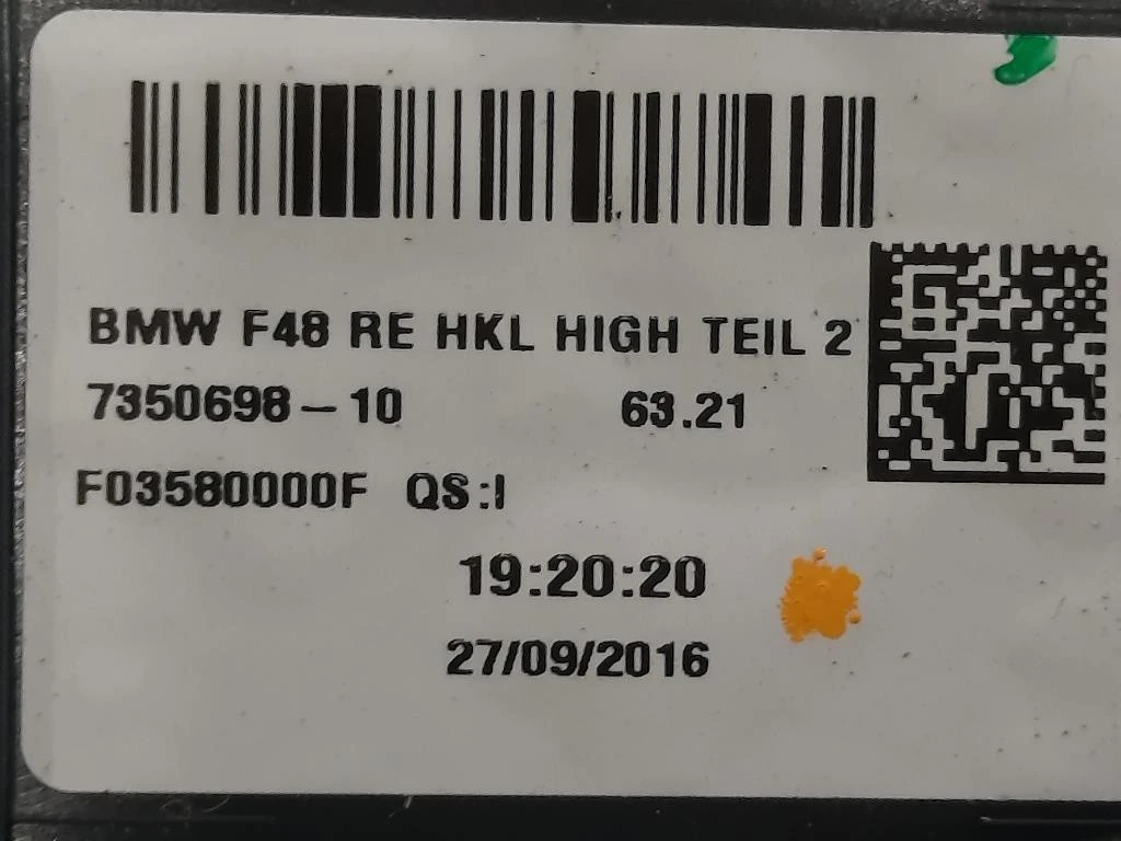 Fanale INT POST DX 7350698 Bmw X1 F48 2015