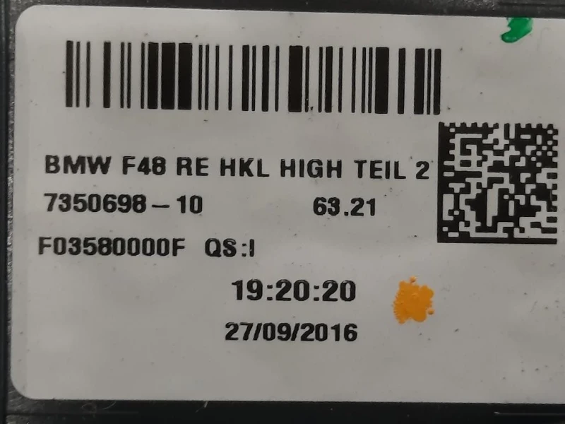 Fanale INT POST DX 7350698 Bmw X1 F48 2015