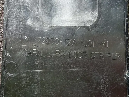 Rivestimento Interno Montante Centrale DX 72970-TZA-J02 Honda JAZZ III 2017