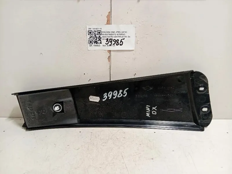 Rivestimento Interno Montante Centrale DX 141421-10 Mini MINI ONE F55 2014