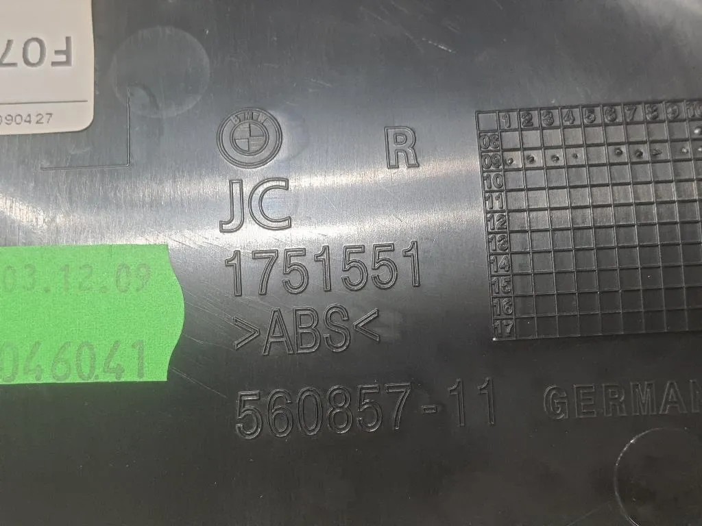 Rivestimento Interno Montante Centrale INF DX 1751551 Bmw Serie 5 F07 GT 2010