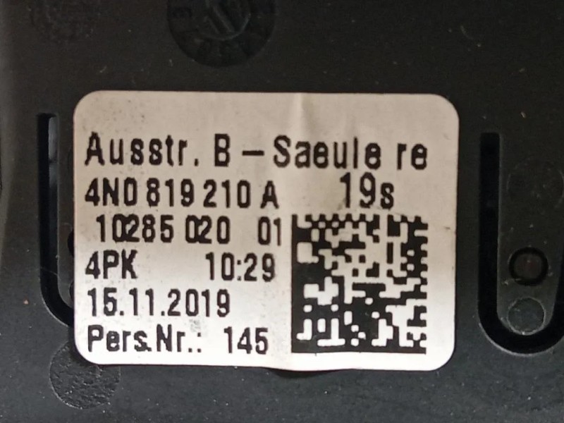 Rivestimento Interno Montante Centrale SUP DX 4K0867244A Audi A6 4GD Avant 2016