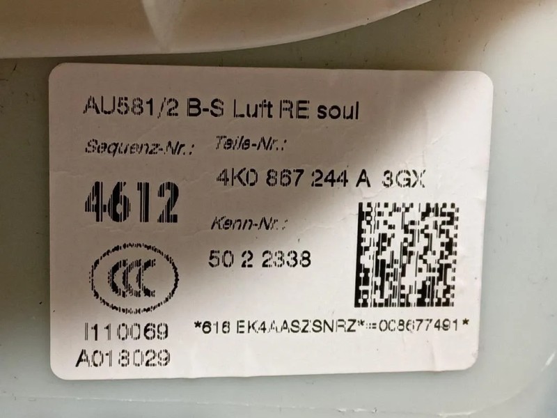 Rivestimento Interno Montante Centrale SUP DX 4K0867244A Audi A6 4GD Avant 2016