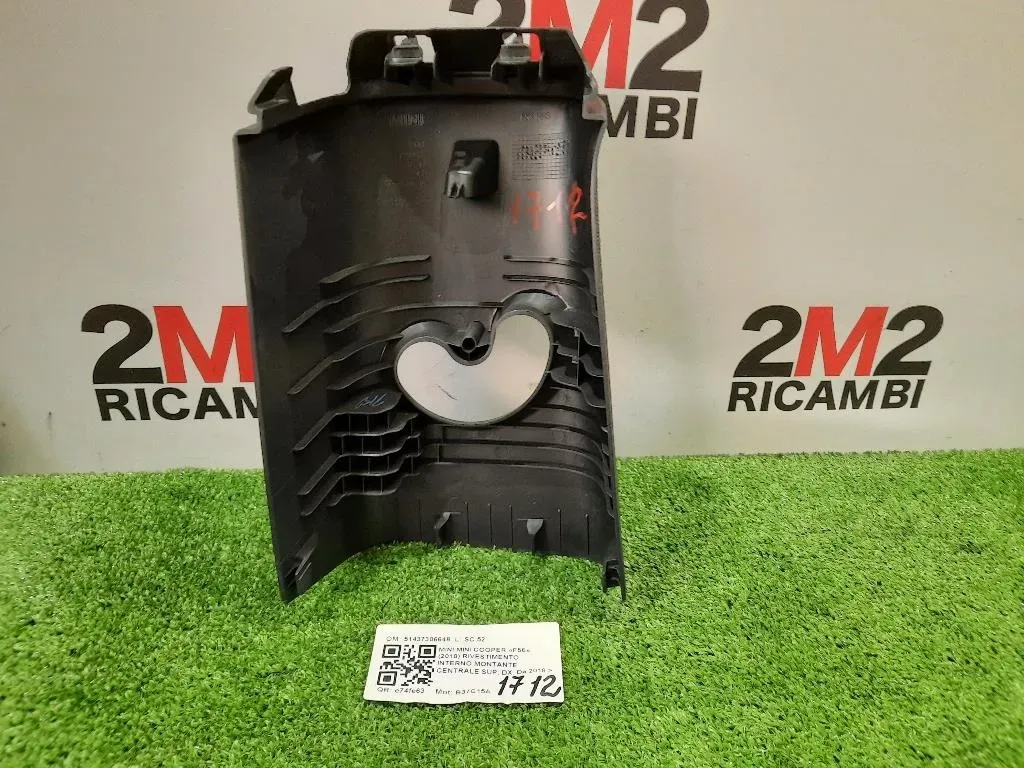 Rivestimento Interno Montante Centrale SUP DX 51437306648 Mini MINI Cooper F56 2018