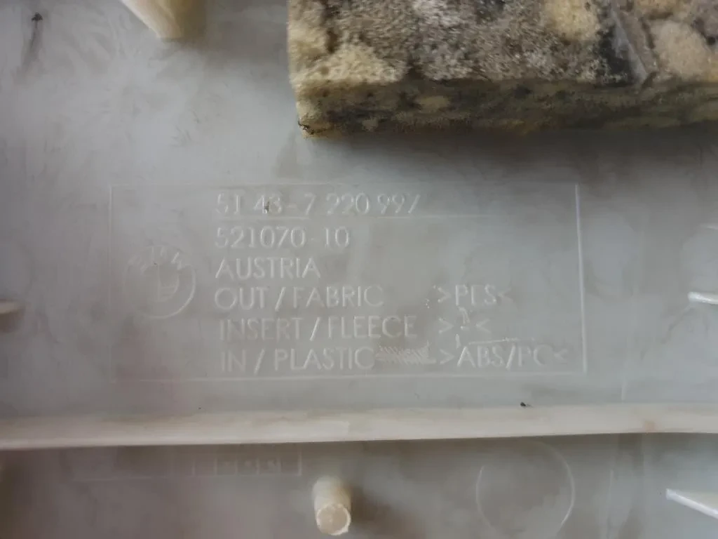 Rivestimento Interno Montante Centrale SUP SX 51 43 - 7 220 997 Bmw Serie 3 F31 Touring 2012